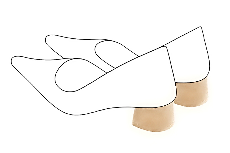 1 3&frasl;8 inch / 3.5 cm high flare heels. Front view - Florence KOOIJMAN